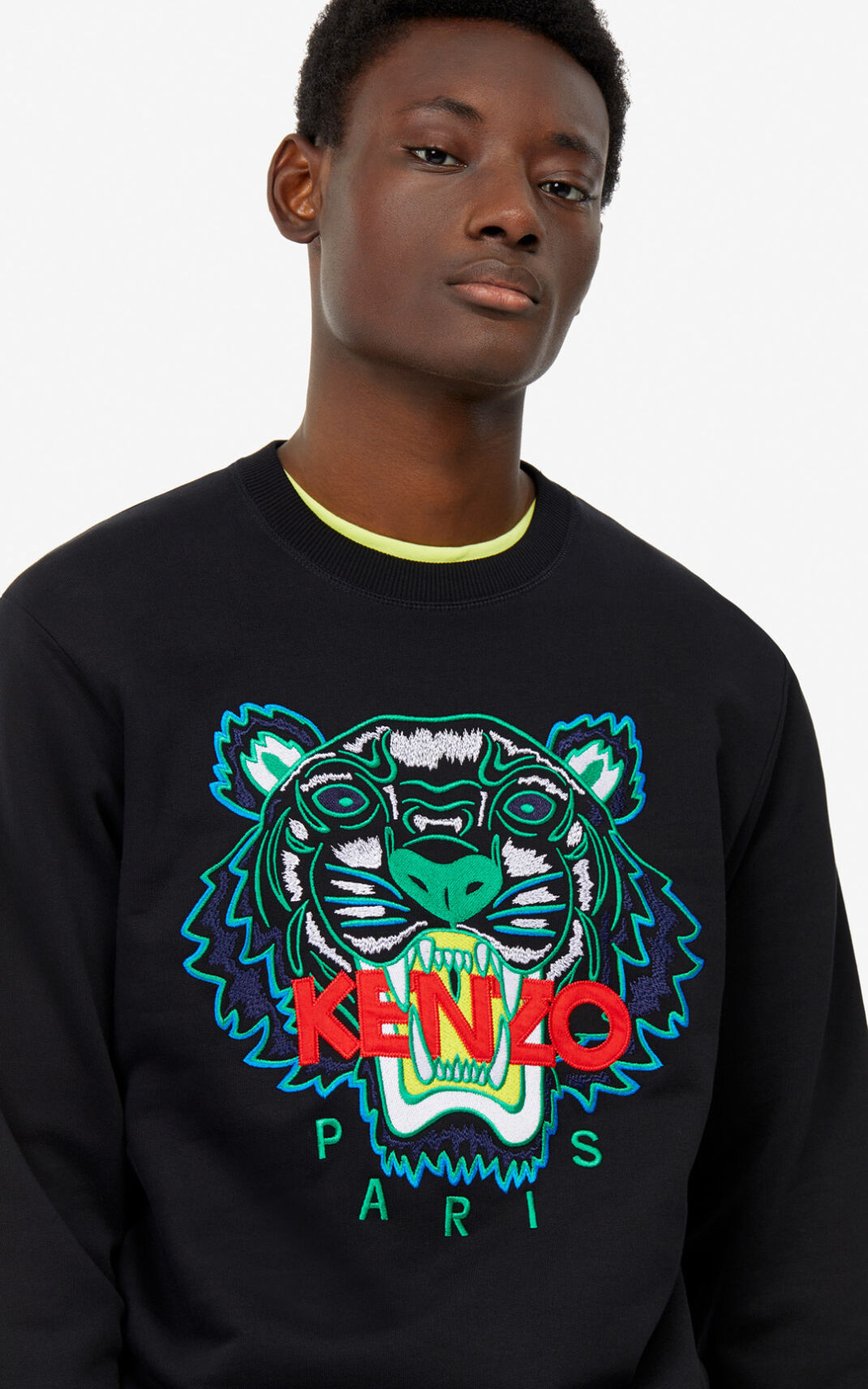 Sweat Kenzo Tiger Homme Noir | IOCR-26731